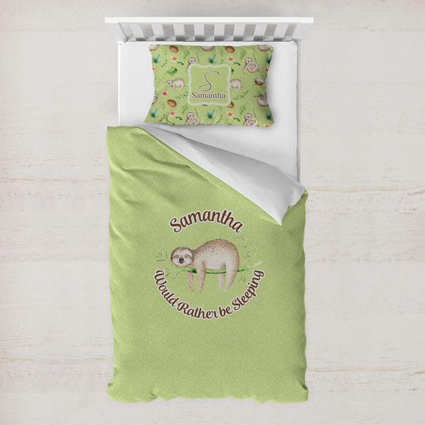 Custom Sloth Toddler Bedding Set - With Pillowcase (Personalized)
