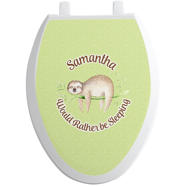Custom Sloth Toilet Seat Decal - Elongated (Personalized)
