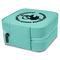 Sloth Travel Jewelry Boxes - Leather - Teal - View from Rear