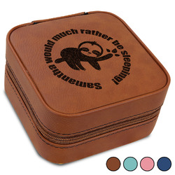 Sloth Travel Jewelry Box - Leather (Personalized)