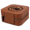 Sloth Travel Jewelry Boxes - Leatherette - Rawhide - View from Rear