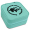 Sloth Travel Jewelry Boxes - Leatherette - Teal - Angled View