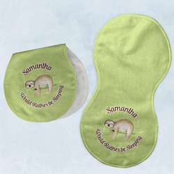 Sloth Burp Pads - Velour - Set of 2 w/ Name or Text