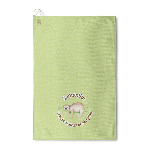 Custom Sloth Waffle Weave Golf Towel (Personalized)