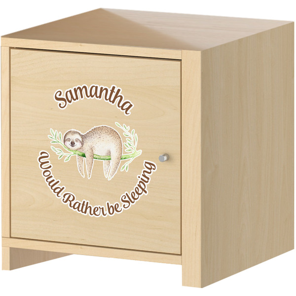 Sloth Wall Graphic on Wooden Cabinet
