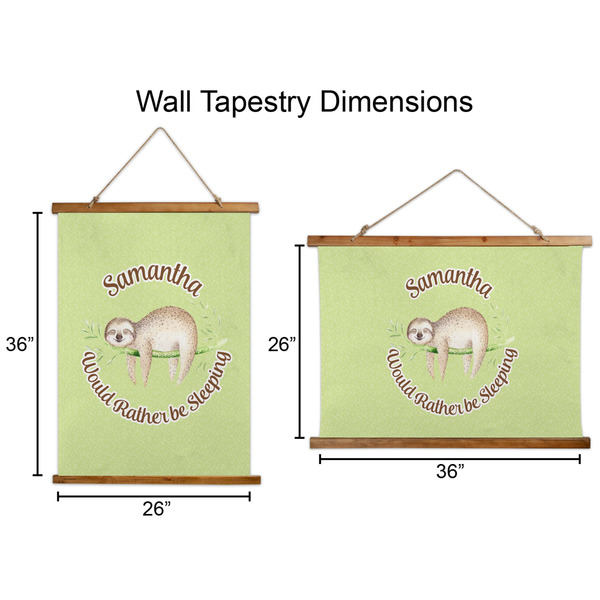 Sloth Wall Hanging Tapestries - Parent/Sizing