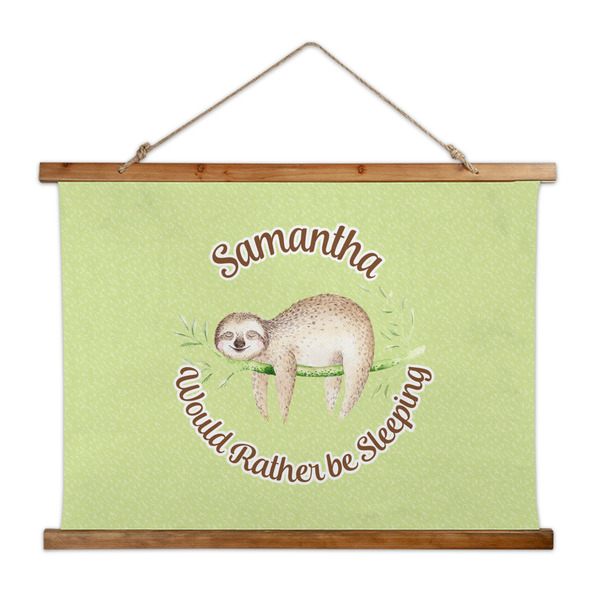 Custom Sloth Wall Hanging Tapestry - Wide (Personalized)