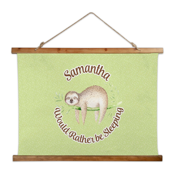 Custom Sloth Wall Hanging Tapestry - Wide (Personalized)
