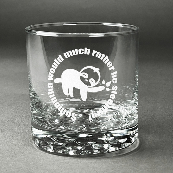 Custom Sloth Whiskey Glass (Single) (Personalized)