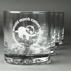 Sloth Whiskey Glasses (Set of 4) (Personalized)