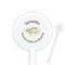 Sloth 5.5" Round Plastic Stir Sticks - White - Single Sided (Personalized)
