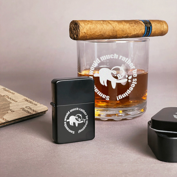 Sloth Windproof Lighters - Black - In Context