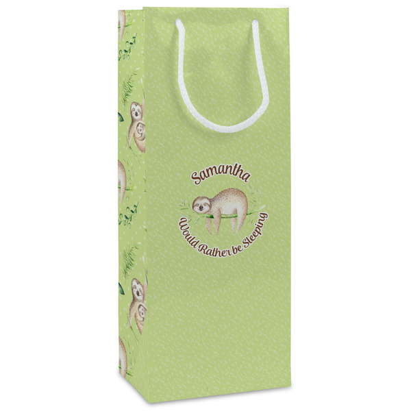 Custom Sloth Wine Gift Bags (Personalized)
