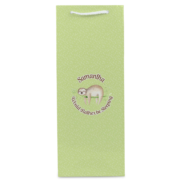 Sloth Wine Gift Bag - Matte - Front