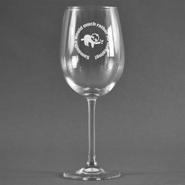 Custom Sloth Wine Glass - Engraved (Personalized)