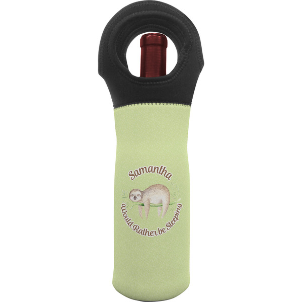 Custom Sloth Wine Tote Bag (Personalized)