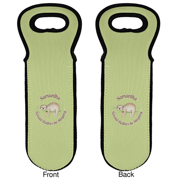Sloth Wine Tote Front & Back