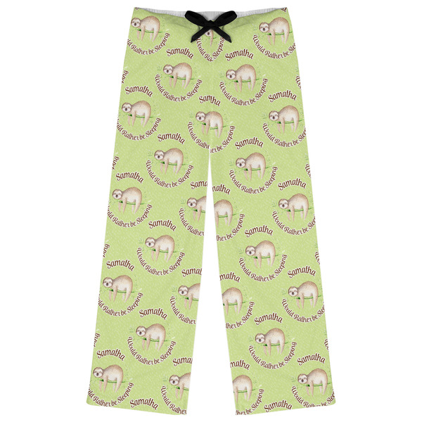 Custom Sloth Womens Pajama Pants - S (Personalized)
