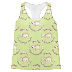 Sloth Womens Racerback Tank Top (Personalized)