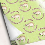 Sloth Wrapping Paper Sheets - Single-Sided - 20" x 28" (Personalized)