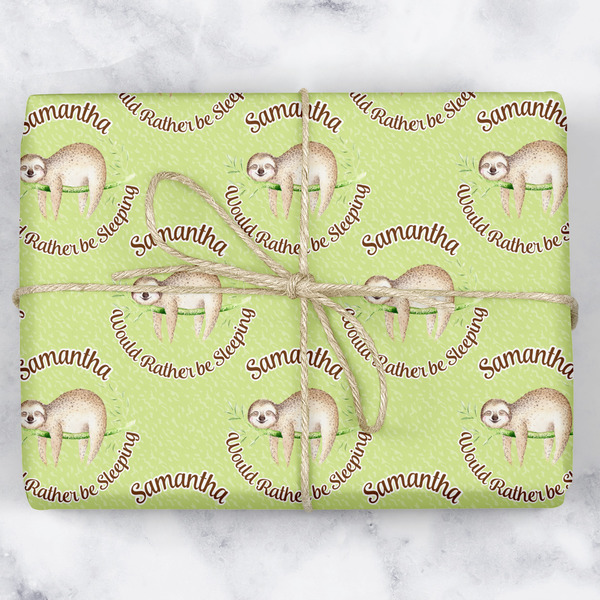 Custom Sloth Wrapping Paper (Personalized)