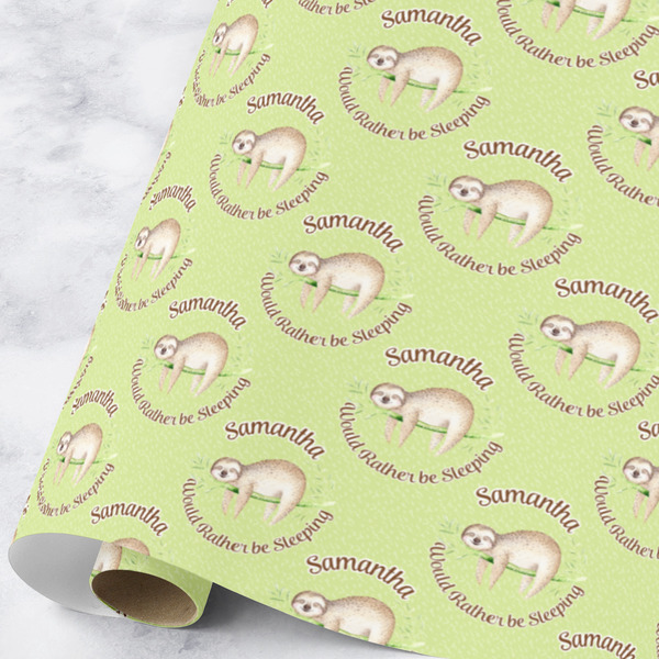 Custom Sloth Wrapping Paper Roll - Large (Personalized)