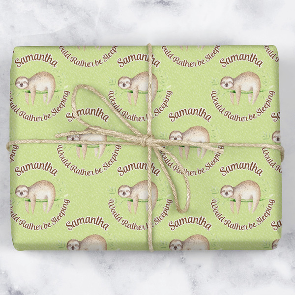 Sloth Wrapping Paper Roll - Matte - Wrapped Box