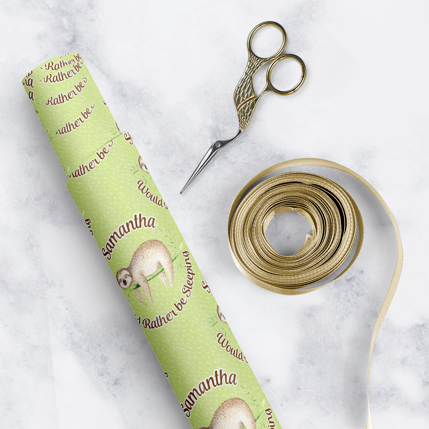 Sloth Wrapping Paper (Personalized) - YouCustomizeIt