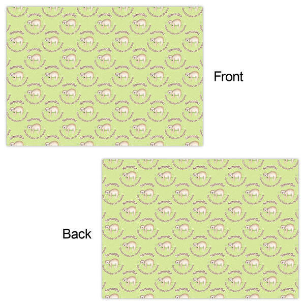 Sloth Wrapping Paper Sheet - Double Sided - Front & Back