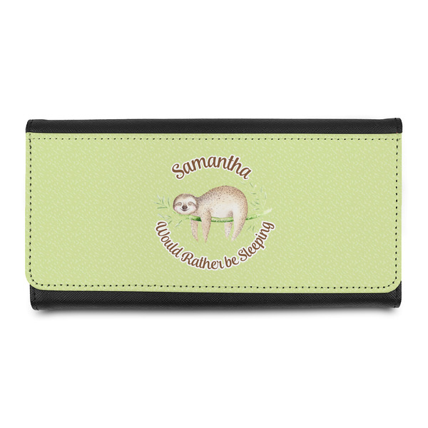 Custom Sloth Leatherette Ladies Wallet (Personalized)