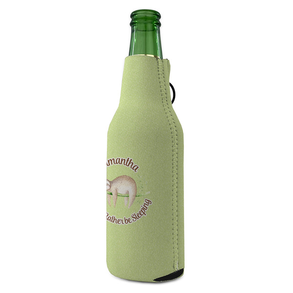 Sloth Zipper Bottle Cooler - ANGLE (bottle)