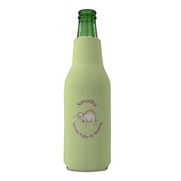 Sloth Zipper Bottle Cooler - FRONT (bottle)