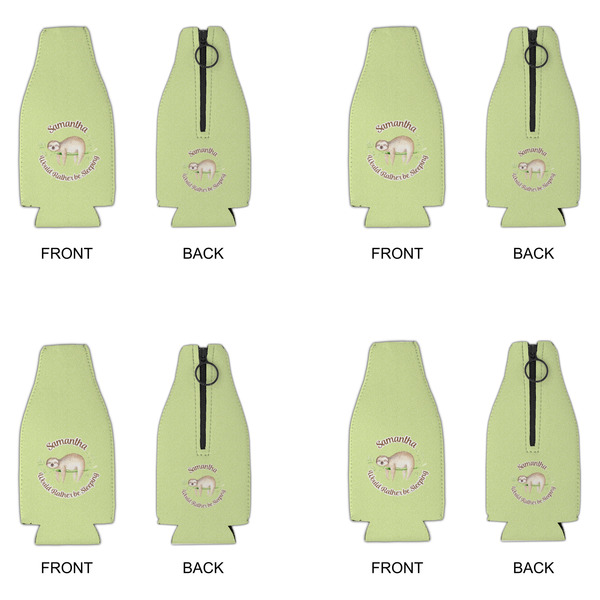 Sloth Zipper Bottle Cooler - Set of 4 - APPROVAL