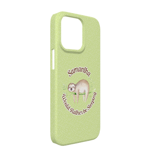 Custom Sloth iPhone Case - Plastic - iPhone 13 (Personalized)
