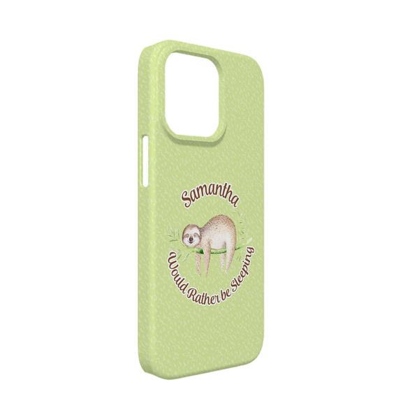 Custom Sloth iPhone Case - Plastic - iPhone 13 Mini (Personalized)