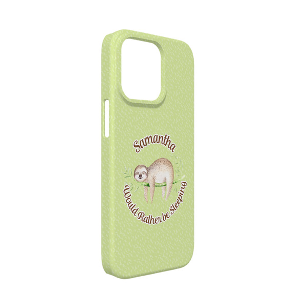 Custom Sloth iPhone Case - Plastic - iPhone 13 Mini (Personalized)