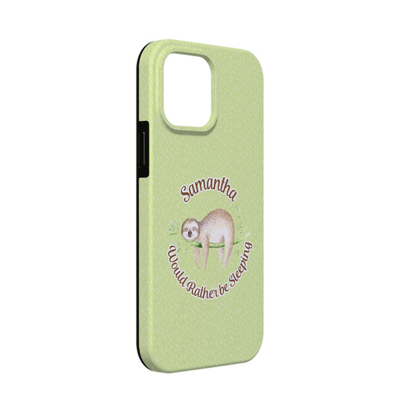 Custom Sloth iPhone Case - Rubber Lined - iPhone 13 Mini (Personalized)