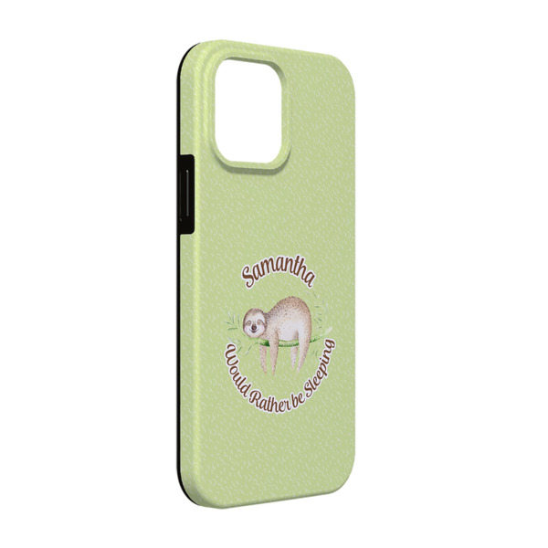 Custom Sloth iPhone Case - Rubber Lined - iPhone 13 Pro (Personalized)