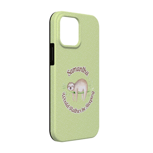 Custom Sloth iPhone Case - Rubber Lined - iPhone 13 (Personalized)