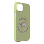 Sloth iPhone Case - Plastic - iPhone 14 Plus (Personalized)