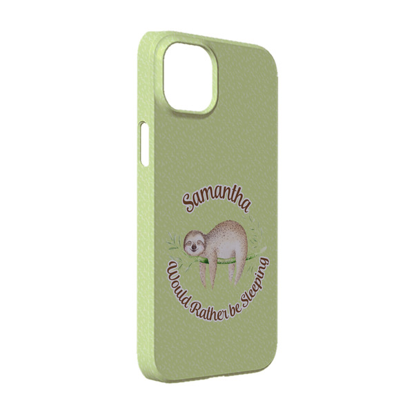 Custom Sloth iPhone Case - Plastic - iPhone 14 Pro (Personalized)