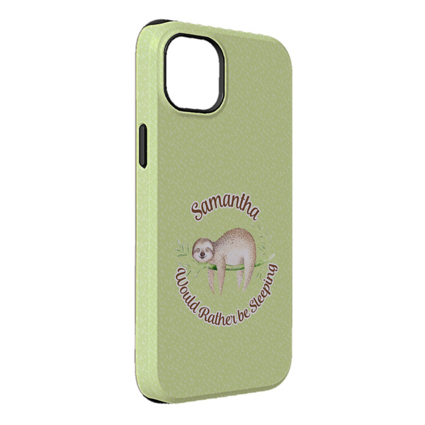 Custom Sloth iPhone Case - Rubber Lined - iPhone 14 Pro Max (Personalized)