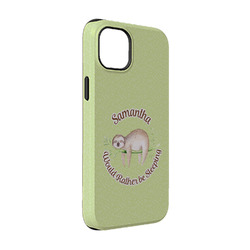 Sloth iPhone Case - Rubber Lined - iPhone 14 (Personalized)
