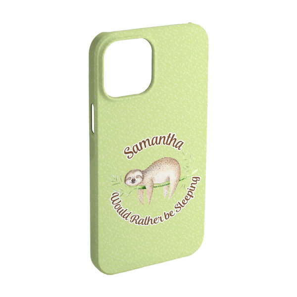 Custom Sloth iPhone Case - Plastic - iPhone 15 (Personalized)