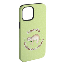 Sloth iPhone Case - Rubber Lined - iPhone 15 Pro Max (Personalized)
