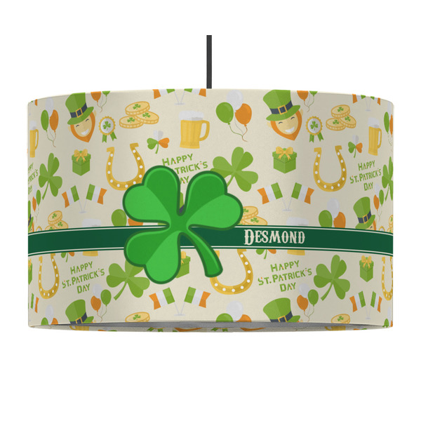 Custom St. Patrick's Day 12" Drum Pendant Lamp - Fabric (Personalized)