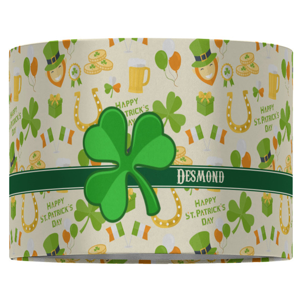St. Patrick's Day 16" Drum Lampshade - FRONT (Fabric)