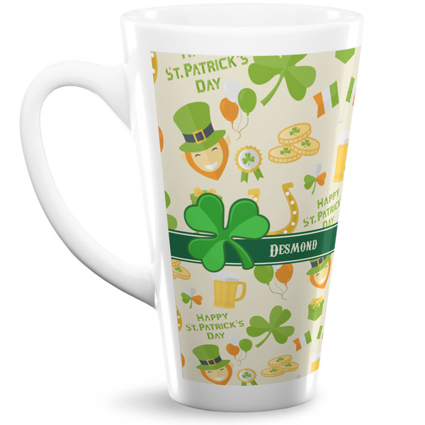 Custom St. Patrick's Day 16 Oz Latte Mug (Personalized)
