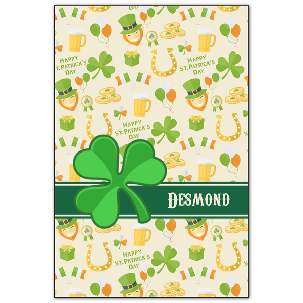 Custom St. Patrick's Day Wood Print - 20x30 (Personalized)