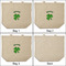 St. Patrick's Day 3 Reusable Cotton Grocery Bags - Front & Back View